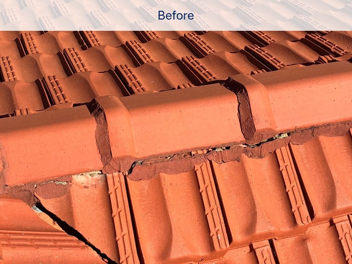 Repointed ridge caps