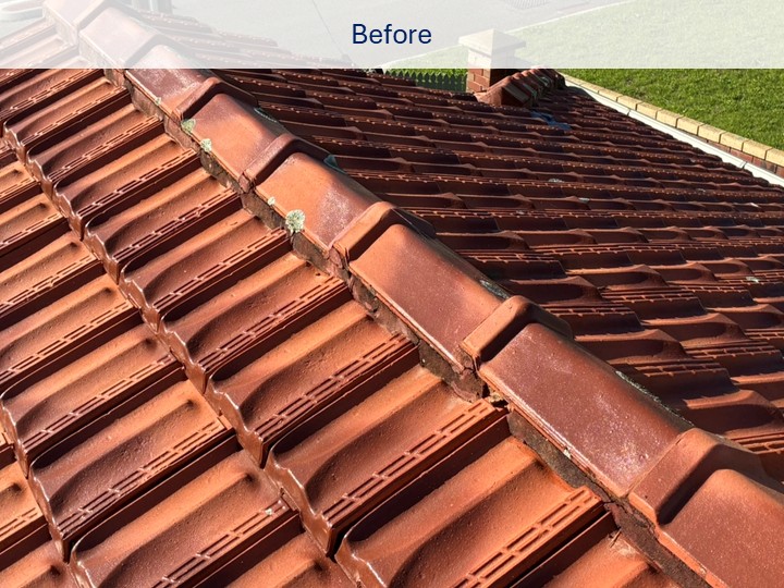 Repointed ridge caps