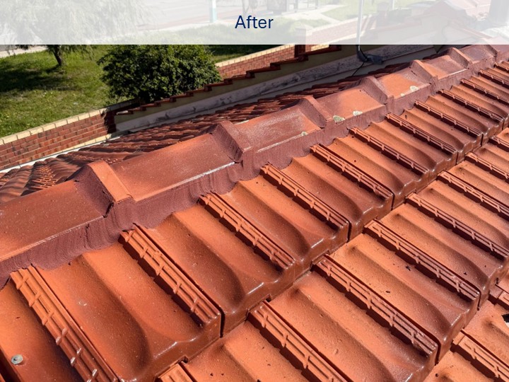 Repointed ridge caps